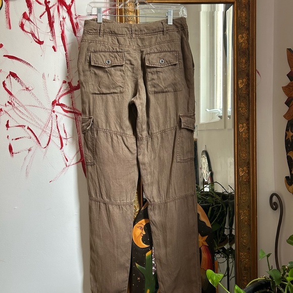 Cloth & Stone Brown Straight Leg Cargo Pants 24" - Picture 12 of 16